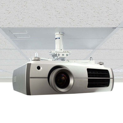QualGear Projector Mounting Kit-Projector Mount, Suspended Ceiling Adapter, Pipe