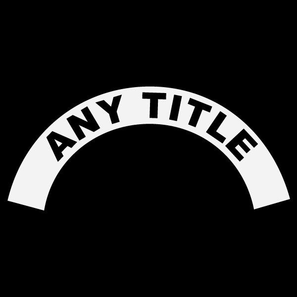 Any Title Rank Name Black Helmet Crescent Reflective Decal Sticker