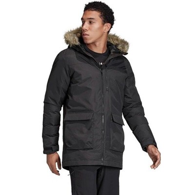 #472 Adidas Men's medium black winter puff jacket