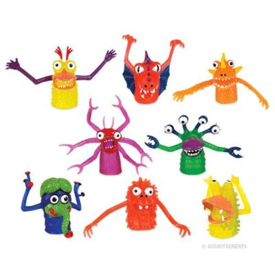 FINGER MONSTERS Finger Puppets by Archie McPhee - 4 Pieces Random Selection