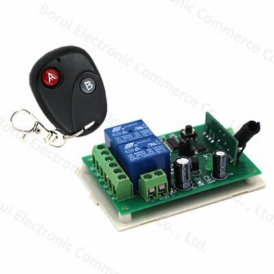 DC 12v relay 2CH 433MHz wireless RF Remote Control Switch Transmitter + Receiver