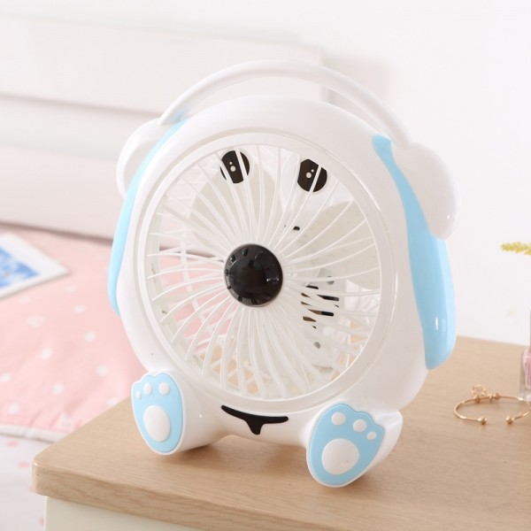 Ventilatore Da Tavolo 3 Ventole A Forma Di Cane Cartoon Silenzioso Colorato hsb