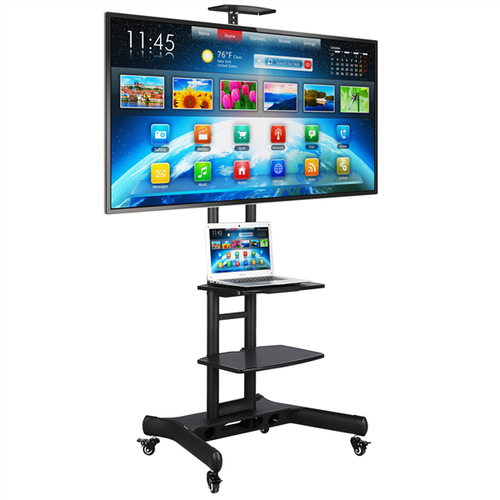 Tv Cart For Flat Panel Tvs Up To 75'', Black