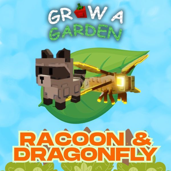 Grow a Garden | Racoon & Dragonfly | GAG | Combo Pack 🔥 Fast Delivery 🔥