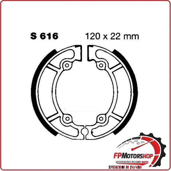 GANASCE FRENO PER MOTO SUZUKI RM 125/250 81>87 SCANALATE EBC S616G
