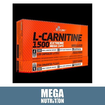 L-Carnitine 1500mg Extreme 120 Mega Capsules Fat Burner Weight Loss Diet Pill