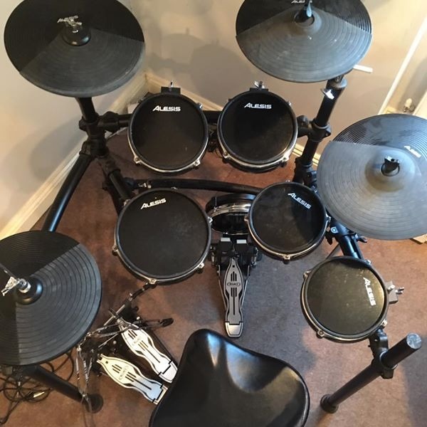 Alesis DM10 electric drum kit with Pro X hi hat and double bass in Crowland, Cambridgeshire