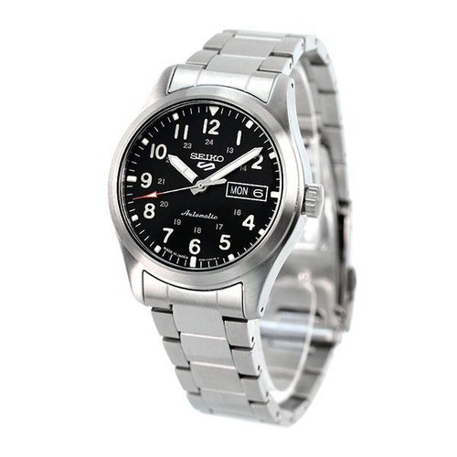 Pre-owned Seiko 5 Sport Sbsa111 Automatic Mechanical Black Dial Stainless Steel Watch Men