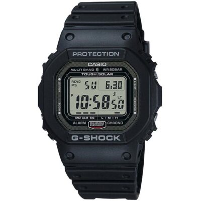 Pre-owned Casio G-shock Gw-5000u-1jf Dlc Tough Solar Radio Multiband 6 Watch Gw-5000u-1