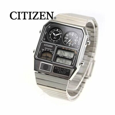 Pre-owned Citizen Ana-digi Temp Reprint Model Watch Silver Jg2101-78e From Japan F/s
