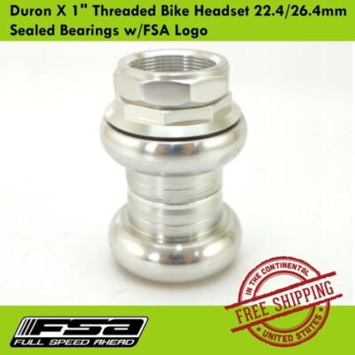FSA Duron X 1'' Threaded Bike Headset 22.4/26.4mm Sealed Bearings w/FSA Logo