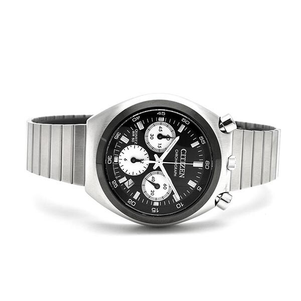 Pre-owned Citizen An3660-81e Record Label Tsuno Chrono Chronograph Watch Black Panda 2023