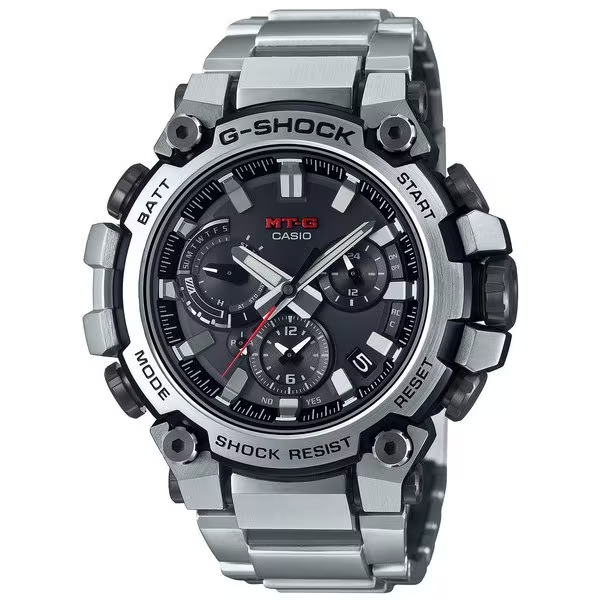 Pre-owned Casio G-shock Mtg-b3000d-1ajf Mt-g Series Men's Wrist Watch Metal Band Silver