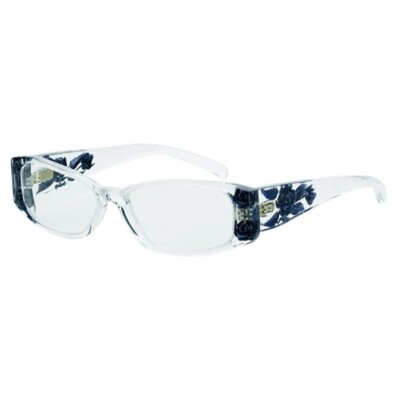 ETE Elba-01/Noir 53-15-130 Germany Eyeglasses Plexi w/Etched Flowers Rx Avail.