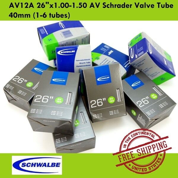 Schwalbe AV12A 26"x1.00-1.50 AV Schrader Valve Tube 40mm MTB