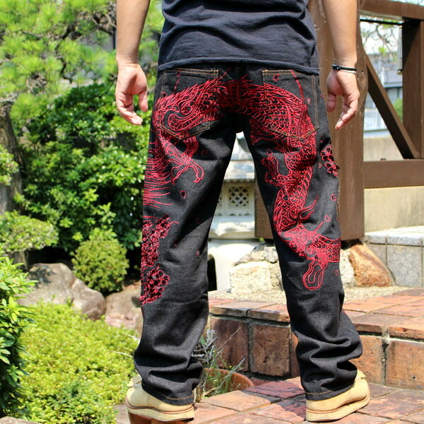 Y's DENIM HOLE EMBROIDERY PANTS 黒2 DENIM HOLE EMBROIDERY WAIST STRING SLIM PANTS(XS Black