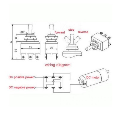 Metal Toggle Switch ON/OFF/ON 6-Pin DPDT Car/Truck 12V DC 15A/240V 20A/120V AC