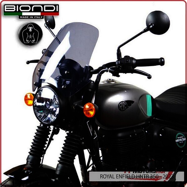 CUPOLINO PARABREZZA MOTO PER ROYAL ENFIELD HNTR 350 2023> FUME' BIONDI