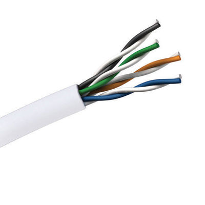 CAT5e Plenum CMP 350MHz Ethernet Cable White 1000FT - 24 AWG SOLID BARE COPPER