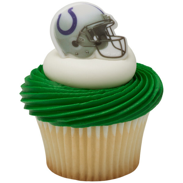 NFL Indianapolis Colts Cupcake Topper Rings - 12 Pieces