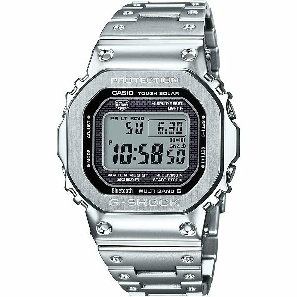 Pre-owned Casio Gmw-b5000d-1jf G-shock Bluetooth Men's Watch Silver Japan Full Metal