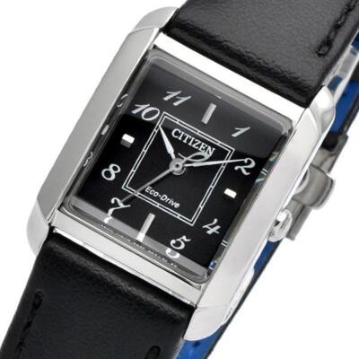 Pre-owned Citizen L Square Collection Ew5600-10e Black Women's Watch In Box