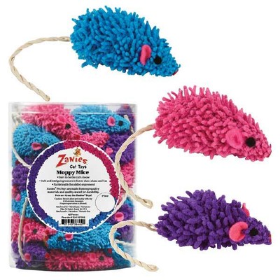 Zanies Moppy Mice Cat Toy Canisters, 42 pc