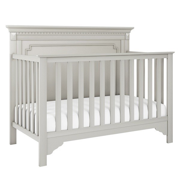 Baby Relax Edgemont 5-in-1 Gray Convertible Baby Crib Infant Toddler Bed Nursery