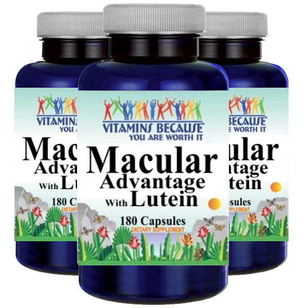 Macular Advantage Eye Care Lutein 40mg/L-Glutathione/Billberry/Jabor 3X180Caps