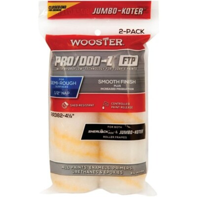 (3)-Wooster JumboKoter P/D FTP 4-1/2 In x 1/2 In Woven Paint Roller Cover (2-pk)