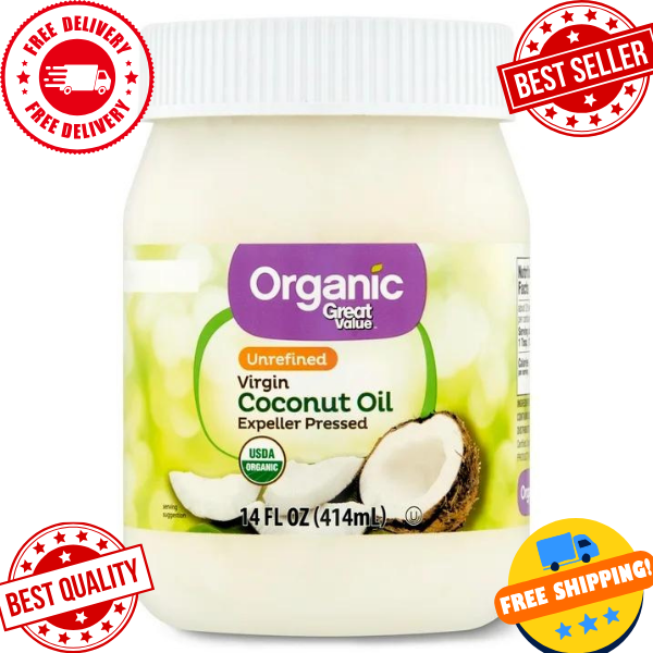 Great Value Organic Unrefined Virgin Coconut Oil, 14 fl oz