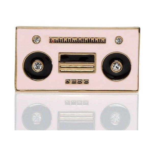 Kate Spade NY Jazz Things Up Boom Box Ring Cassette Tape Pink Gold 5 Double