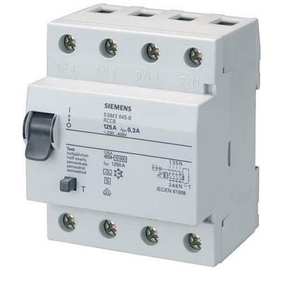 Siemens FISchutzschalter 5SM36458 IP20 FehlerstromSchutzschalter 5SM36458