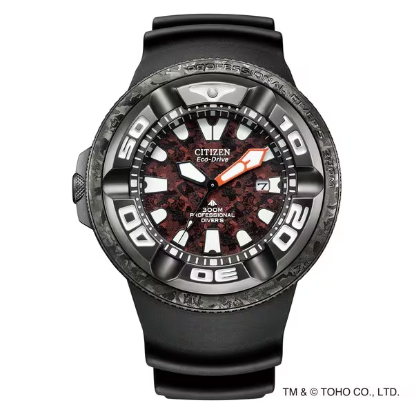 Pre-owned Citizen Godzilla  Promaster Marine Eco Drive X Watch Bj8059-03z