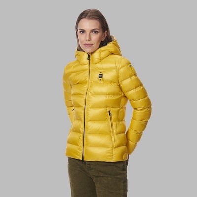 

BLAUER Пуховик Ореховый 21WBLDC02125 Женская Куртка С Капюшоном Утеплитель Ecolo, Желтый