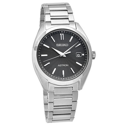 Pre-owned Seiko Astron Origin Sbxy033 Black Titanium Solar Power Save Men Watch In Box