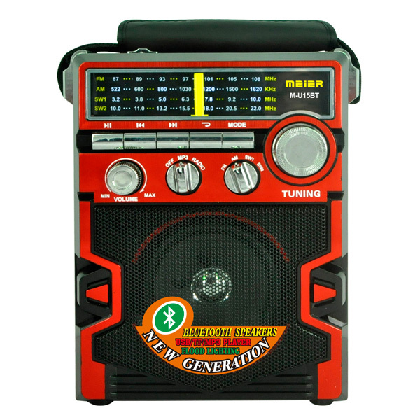 Radio Am Fm Lettore Mp3 Speaker Portatile Con Torcia Usb Sd Meier M-U15 hsb