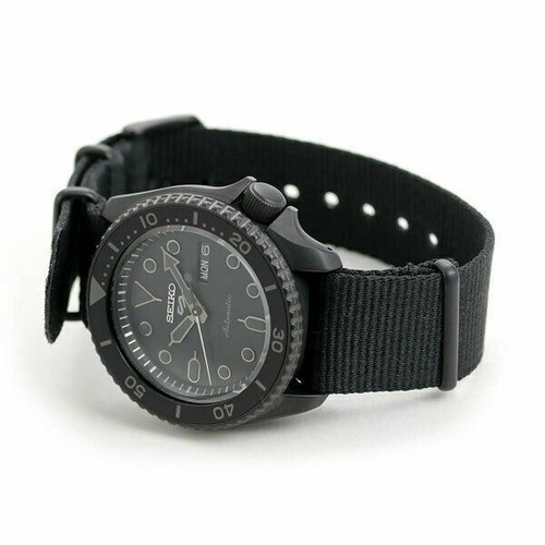Pre-owned Seiko 5 Sports Street Sbsa025 Black Mechanical Automatic Men's Watch In Box