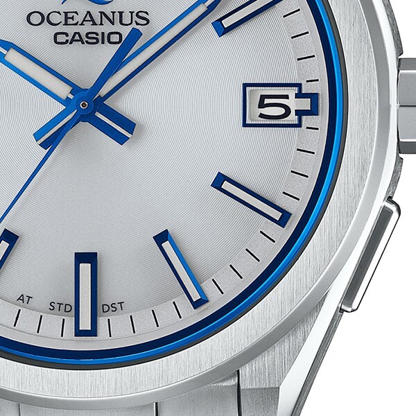 Pre-owned Casio Oceanus Ocw-t200s-7ajf White Dial Elegant Bluetooth Solar Men White Watch