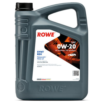0W-20 Motorenöl 5L für Volvo VCC RBS0-2AE ACEA C5 ROWE HIGHTEC SYNT RSV