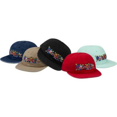 Supreme Friends 6-Panel Cap Red Black Denim Khaki S/S 18 | eBay