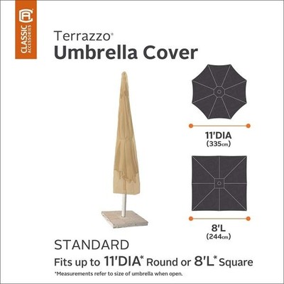Classic Accessories Terrazzo Patio Umbrella Storage Cover, Sand
