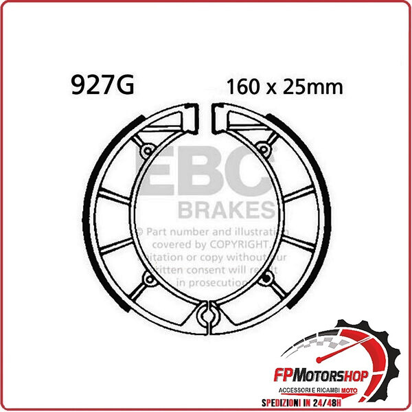 GANASCE FRENO PER MOTO MORINI KANGURO 83>86 SCANALATE EBC 927G 350