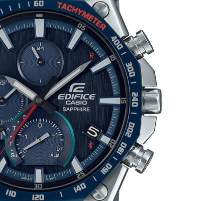 Pre-owned Casio Edifice Eqb-1100xydb-2ajf Blue Flat Bluetooth Men's Watch In Box