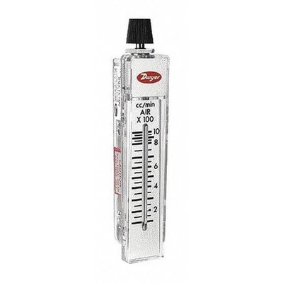 Air Flowmeter 5-50 SCFH Variable Area 1/8 FNPT Polycarbonate Meter