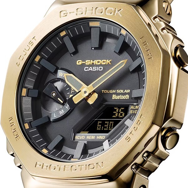 Pre-owned Casio G-shock Full Metal 2100 Series Gm-b2100gd-9ajf Cassioak Men's Watch Gold
