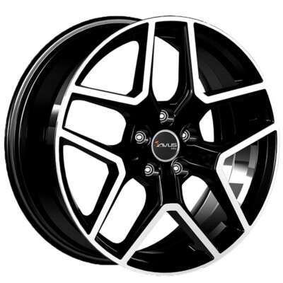 LLANTAS AVUS AC-519 PARA NISSAN LEAF 7.5X18 5X114.3 BLACK POLISHED ZKH