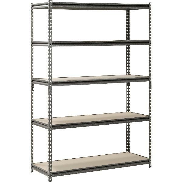 5 Shelf Heavy Duty Metal Muscle Rack Garage Shelving Storage 48"W x 18"D x 72"H