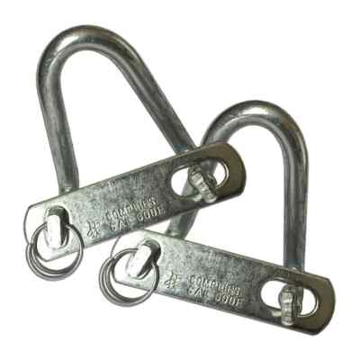 Garage Door Spring Containment W-Hook L Plates And Keeper Rings 2-Pack Accessory