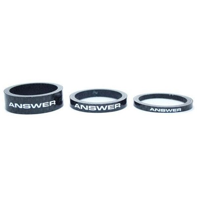 Answer Mini 1in Carbon Race BMX Bicycle Headset Spacer (Set of 3)
